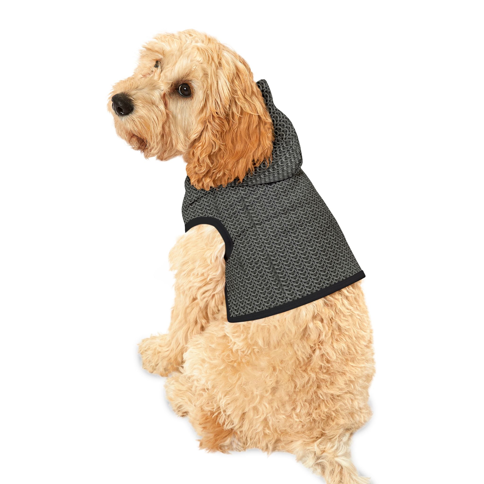 Chain Mail Pet Hoodie Vest: Medieval-Inspired Armor for Small Pets
