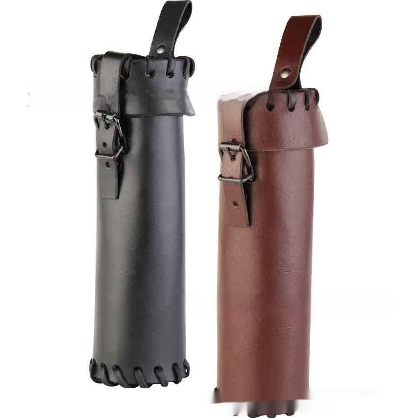 Red Wine Bag Belt Buckle Wine Bottle Bag Leather Waist Quiver Mini Quiver
