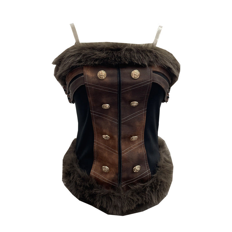 Women's European And American Leather Tube Top