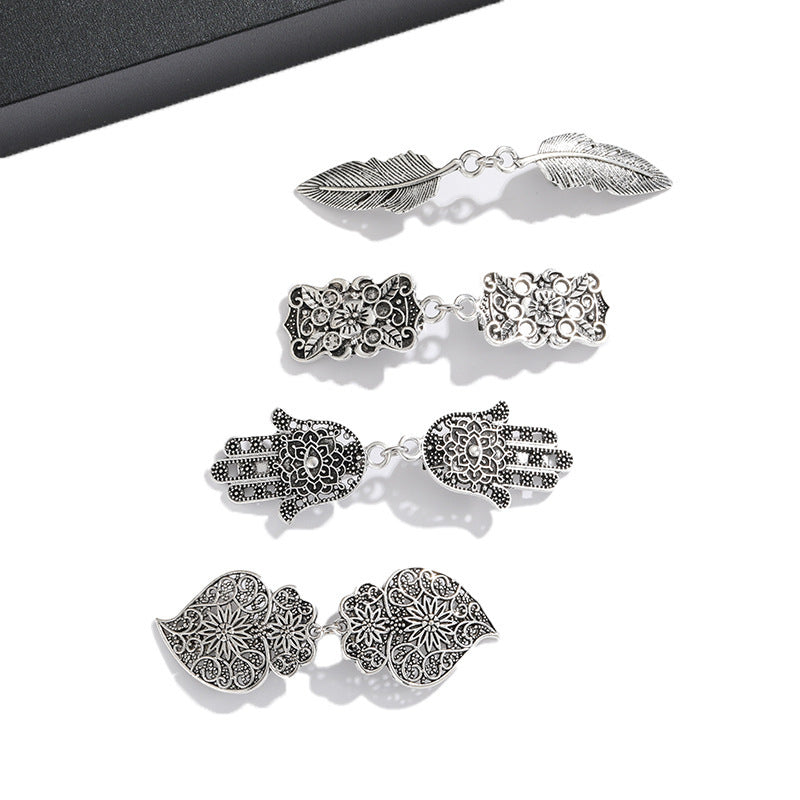 European And American Retro Shawl Neckline Clip