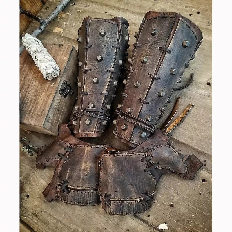 Riveted Renaissance Leather Gauntlet