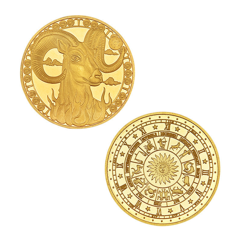 Commemorative Gold 12 Constellation Commemorative Coin Metal Crafts