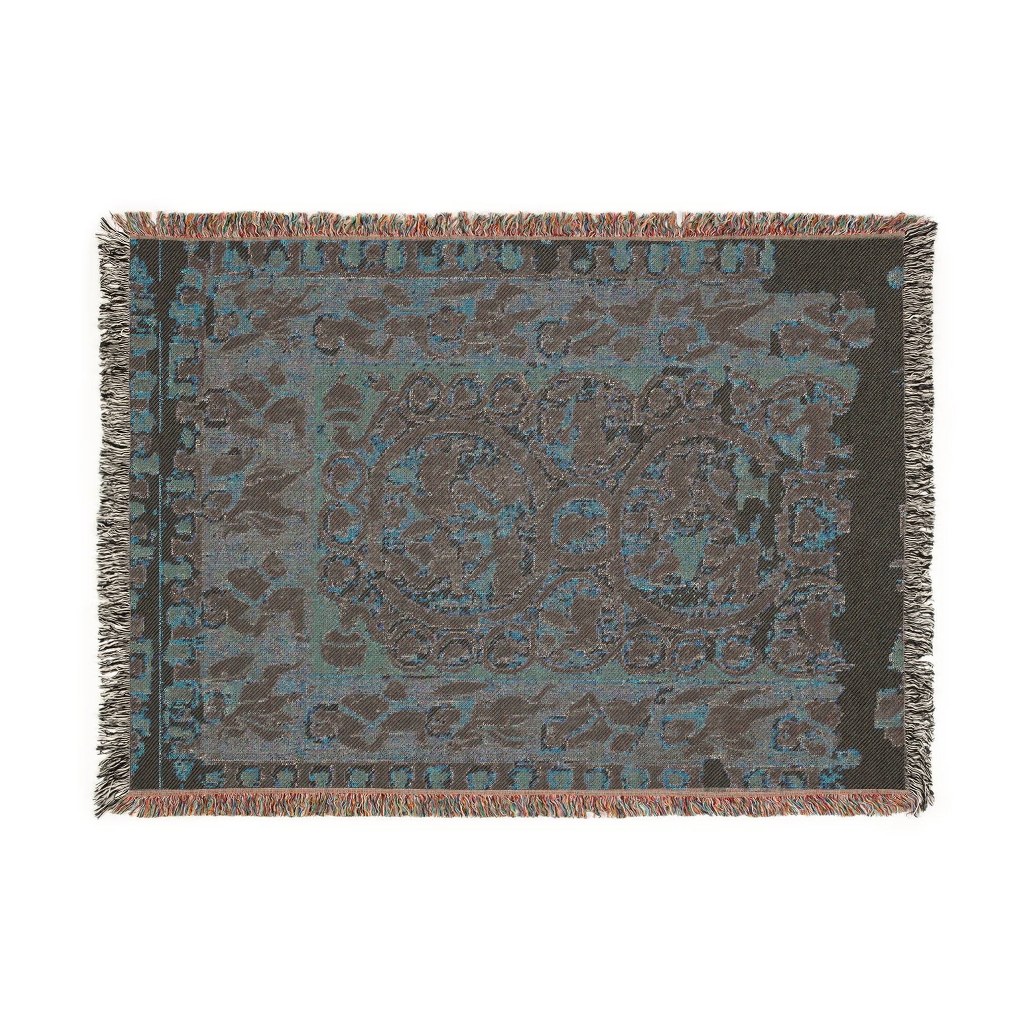 Woven Blanket, "Grapes Vines from Vases" Coptic Tapestry