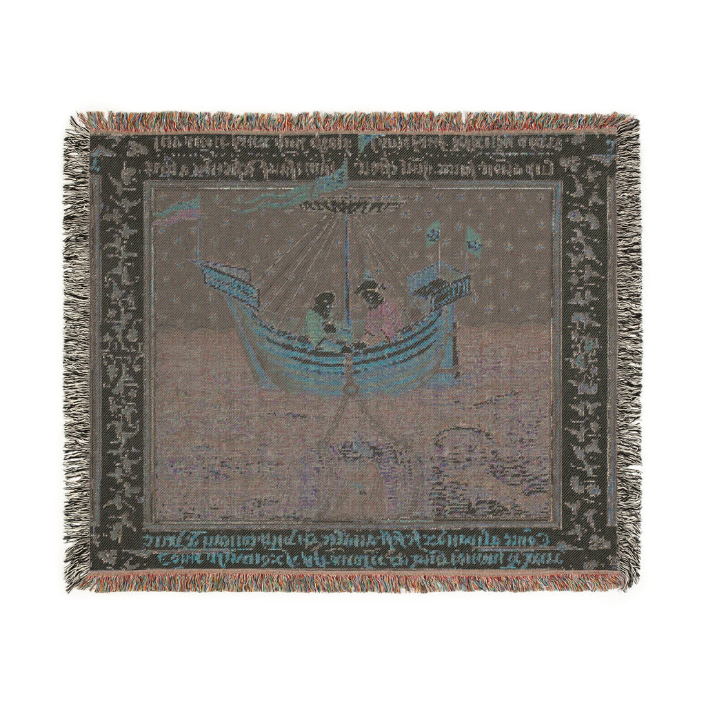 Tapestry Blanket, "Alexander Explores the Sea in a Submarine"
