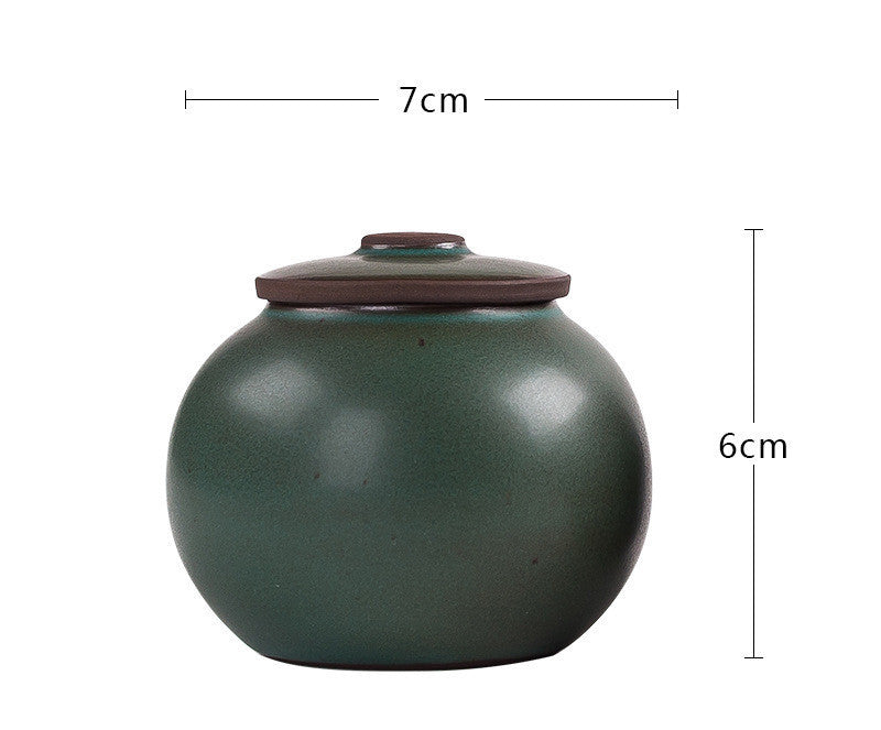 Stoneware Tea Caddy Gift Box Ceramic Storage Tank Ceramic Airtight Pot Tea Storage Tank
