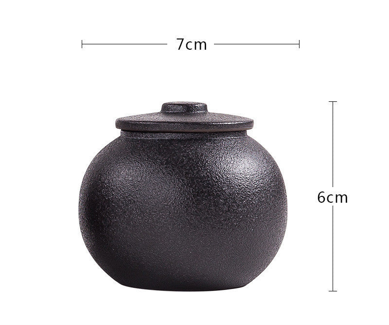Stoneware Tea Caddy Gift Box Ceramic Storage Tank Ceramic Airtight Pot Tea Storage Tank