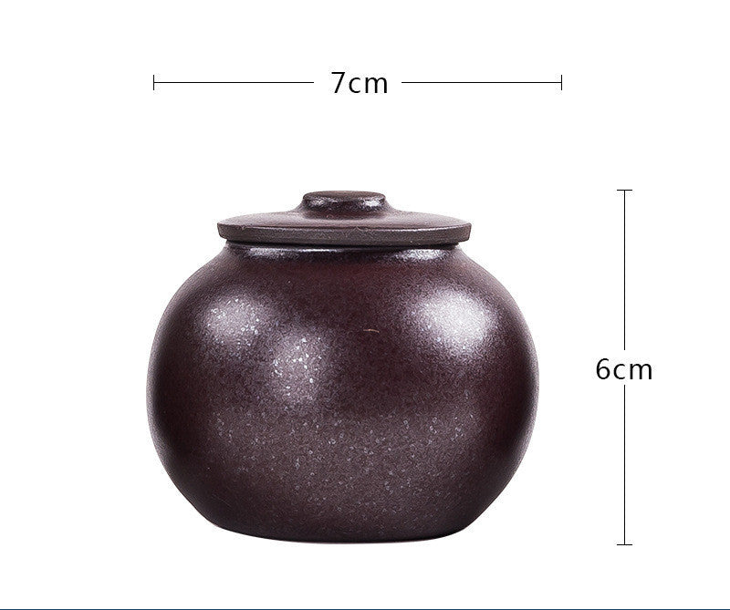 Stoneware Tea Caddy Gift Box Ceramic Storage Tank Ceramic Airtight Pot Tea Storage Tank