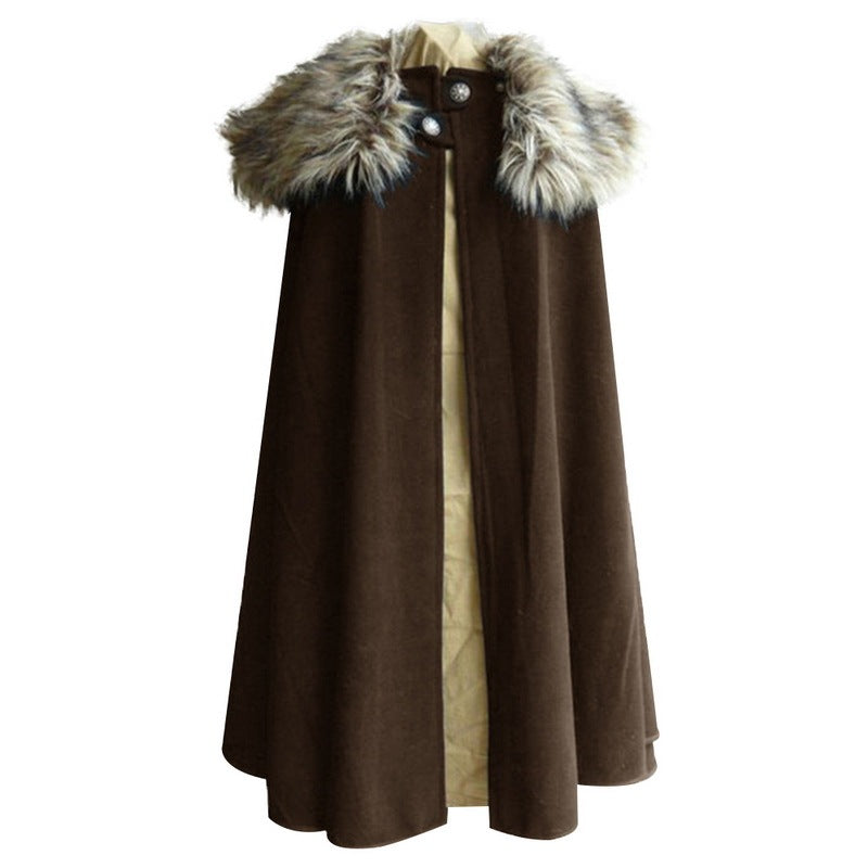Renaissance fur collar cloak