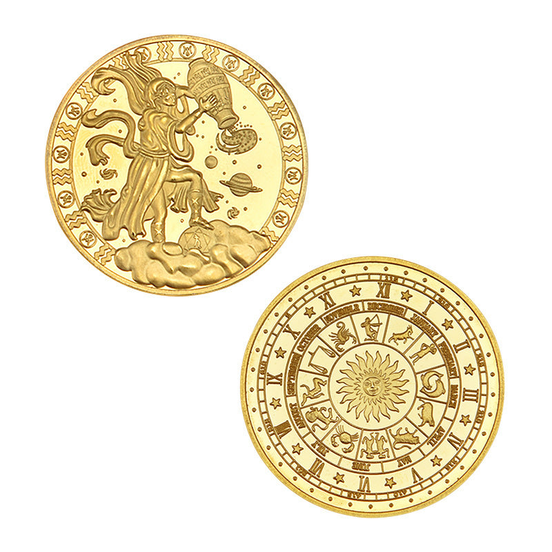 Commemorative Gold 12 Constellation Commemorative Coin Metal Crafts