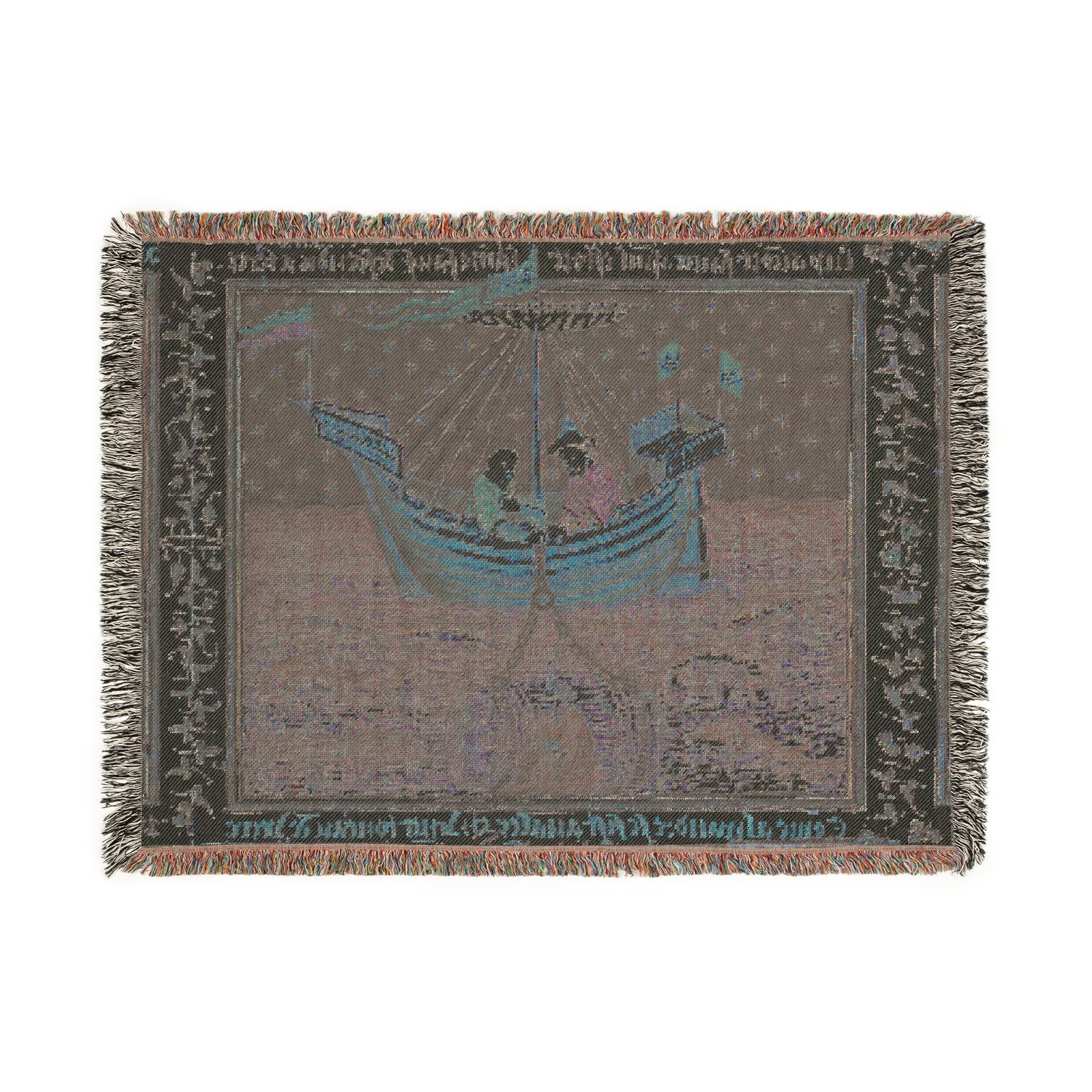 Tapestry Blanket, "Alexander Explores the Sea in a Submarine"