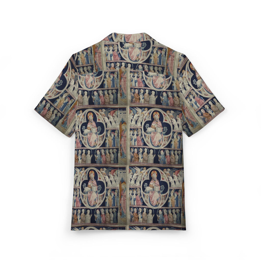 Hawaiian Button-Down Shirt with 'Adoration of the Christ'