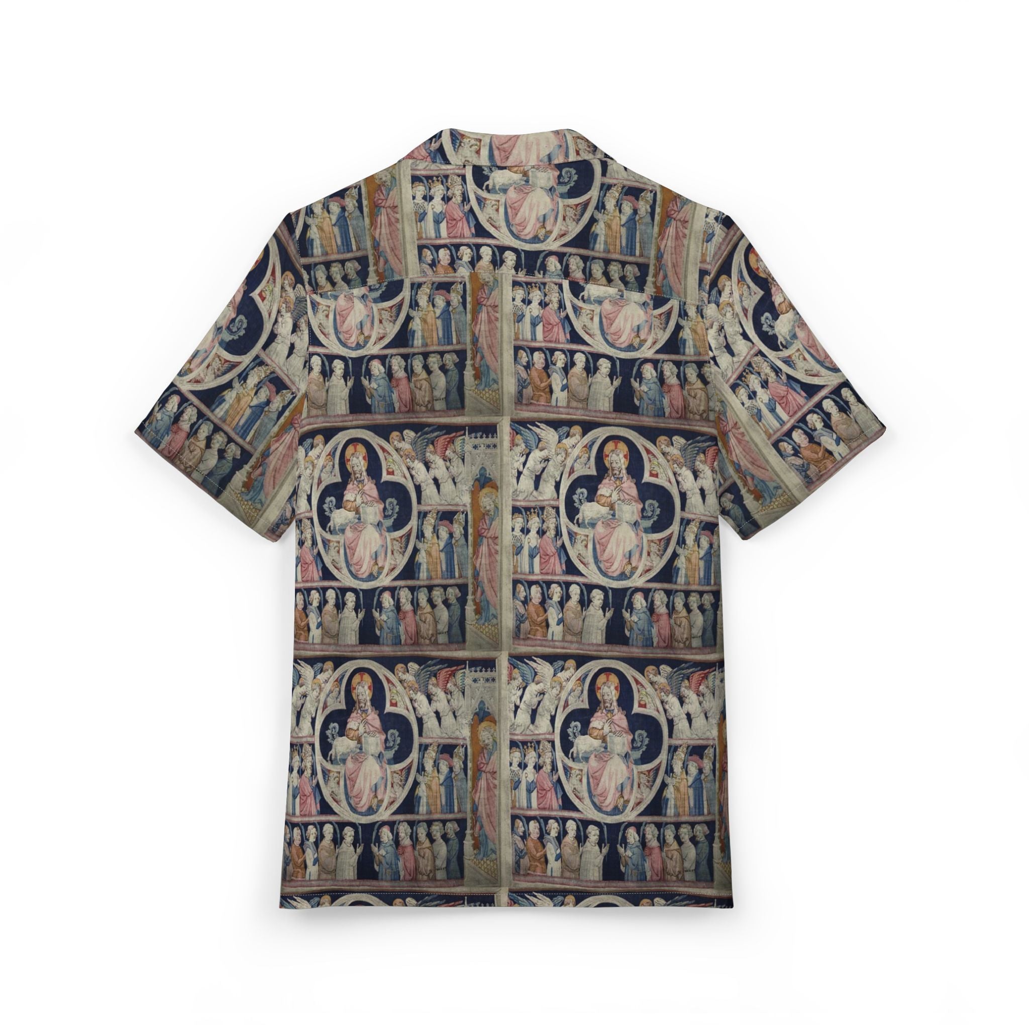Hawaiian Button-Down Shirt with 'Adoration of the Christ'