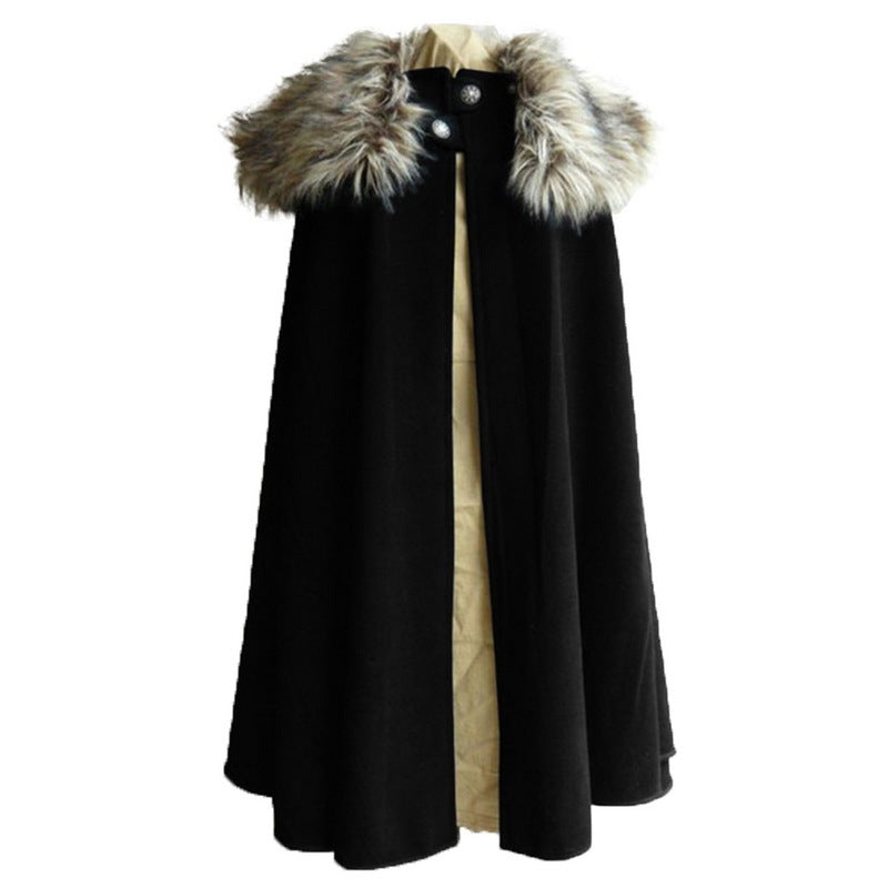 Renaissance fur collar cloak