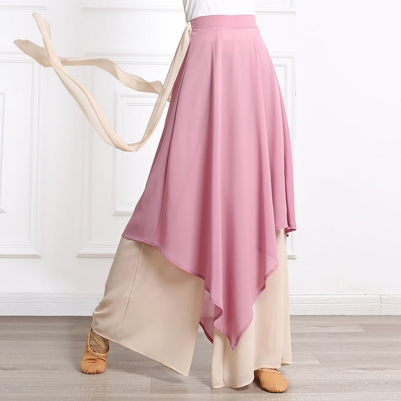 Women's Loose Elegant Snow Practice Wide-leg Pants