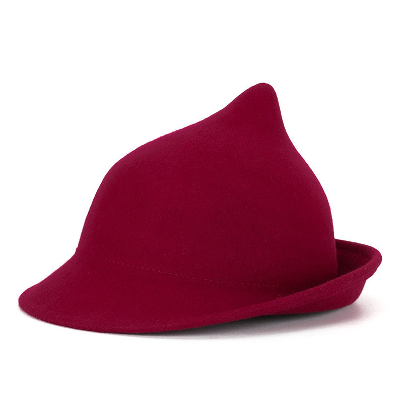 Fashion Personality Curling Wool Witch Hat