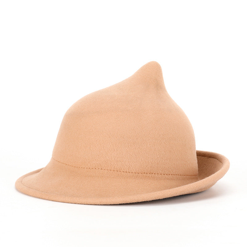 Fashion Personality Curling Wool Witch Hat