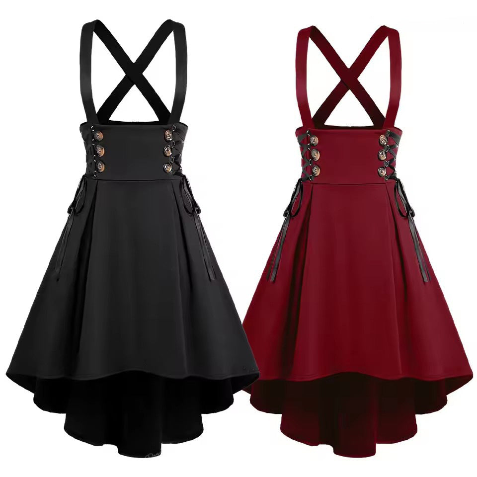 Women's Fashion Irregular With Personality Suspender Skirt