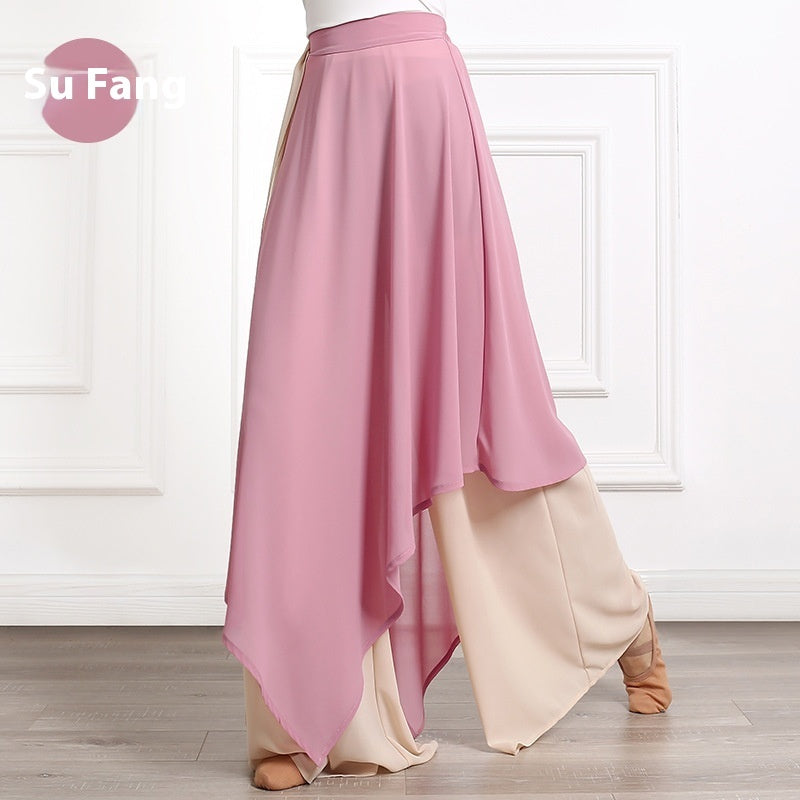 Women's Loose Elegant Snow Practice Wide-leg Pants