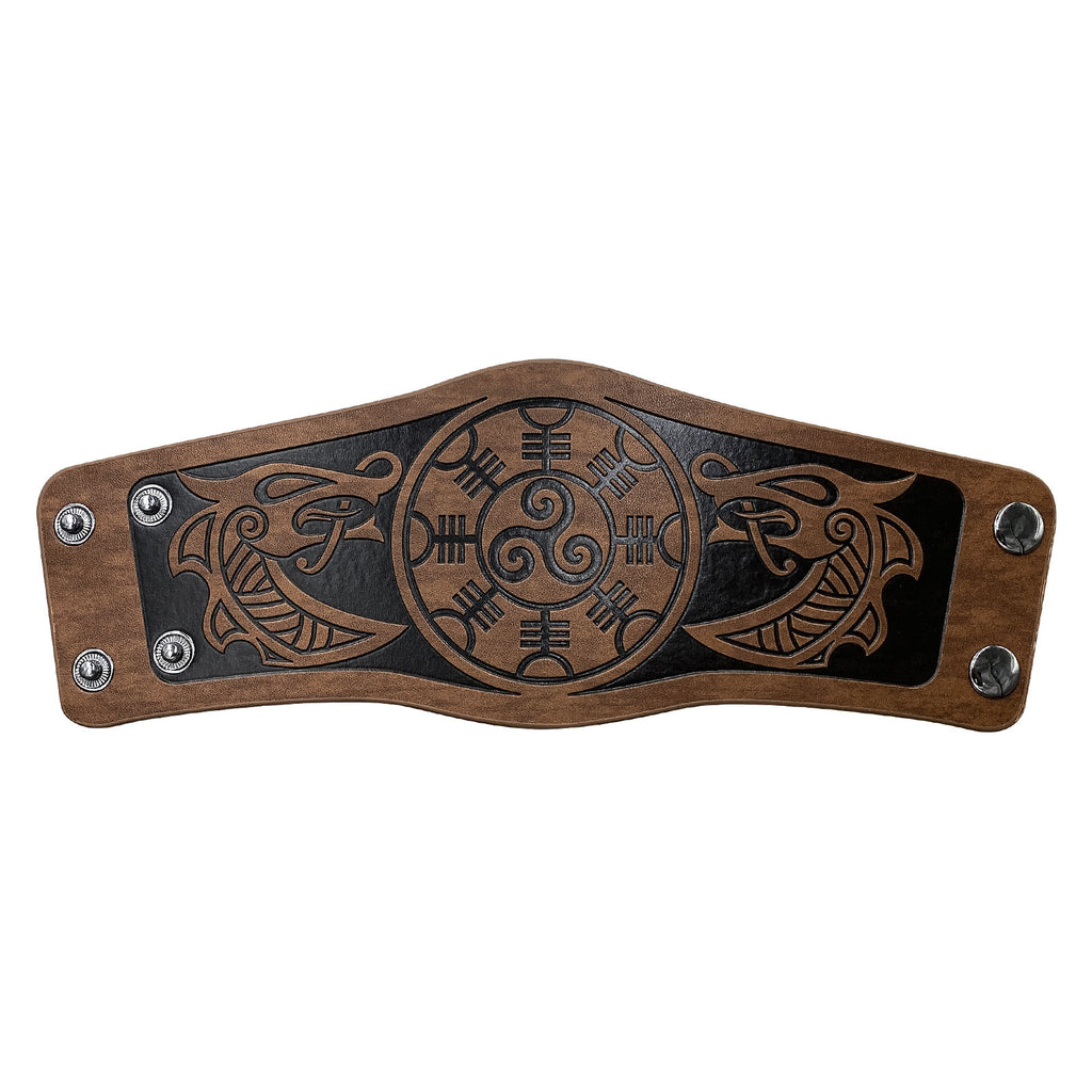 Leather Bracelet Embossed Wristband Medieval Renaissance COS Accessories