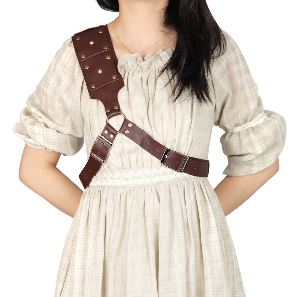 Knight Crossbody Strap Tie Sword European Celtic Sabre PU Leather