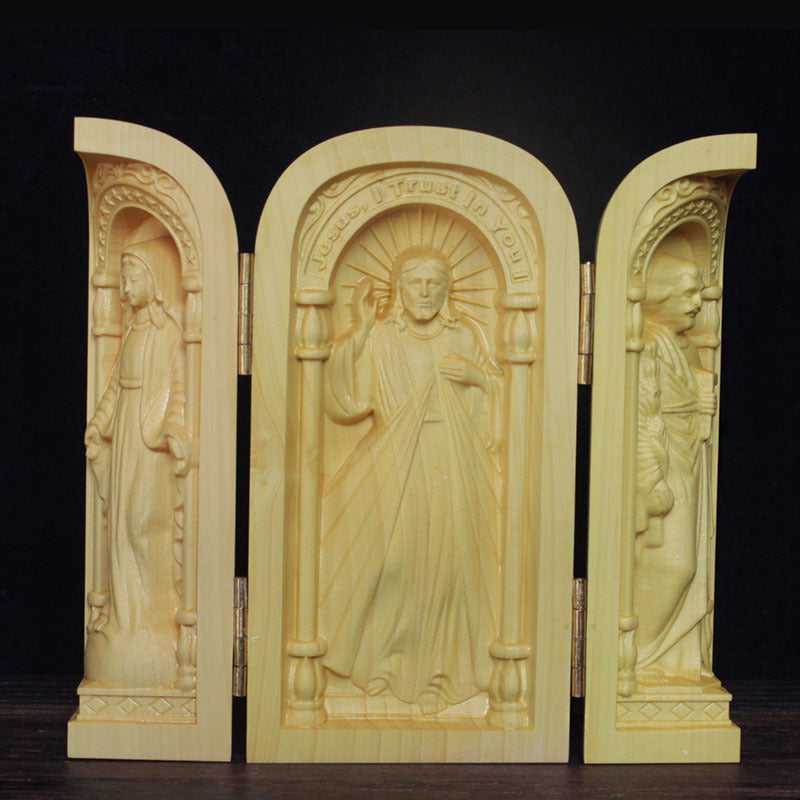 Catholic Holy Relic Wood Carving Craft Ornament
