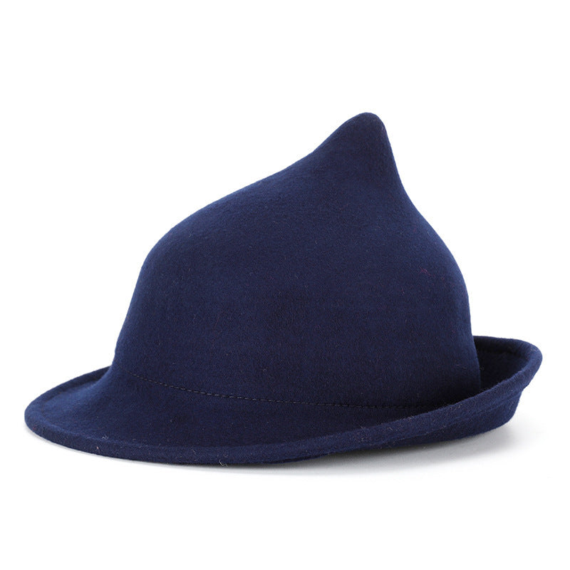 Fashion Personality Curling Wool Witch Hat