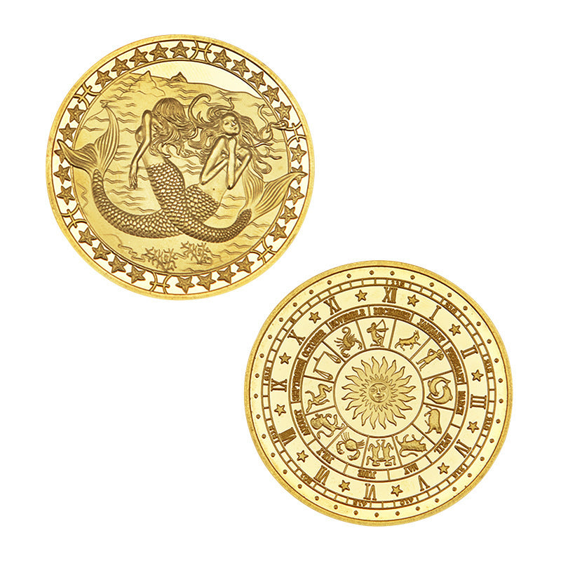 Commemorative Gold 12 Constellation Commemorative Coin Metal Crafts