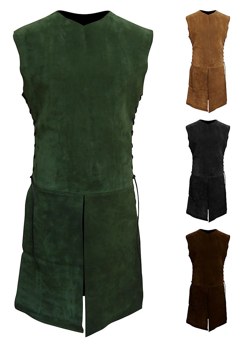 Men's Fashion Retro Renaissance Deerskin Velvet Leather