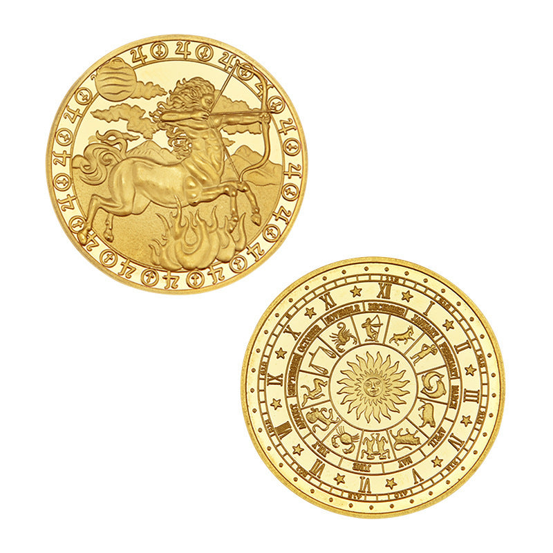 Commemorative Gold 12 Constellation Commemorative Coin Metal Crafts
