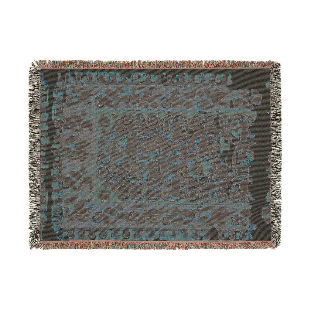 Woven Blanket, "Grapes Vines from Vases" Coptic Tapestry