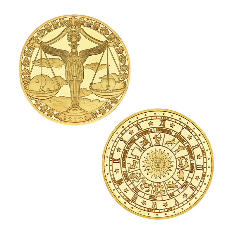Commemorative Gold 12 Constellation Commemorative Coin Metal Crafts