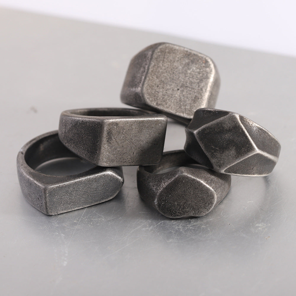 Simple And Stylish Personality Rhombus Vintage Ring