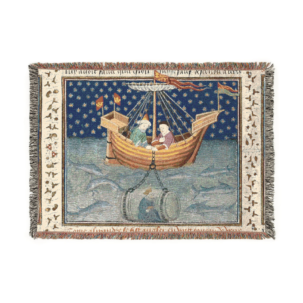 Tapestry Blanket, "Alexander Explores the Sea in a Submarine"