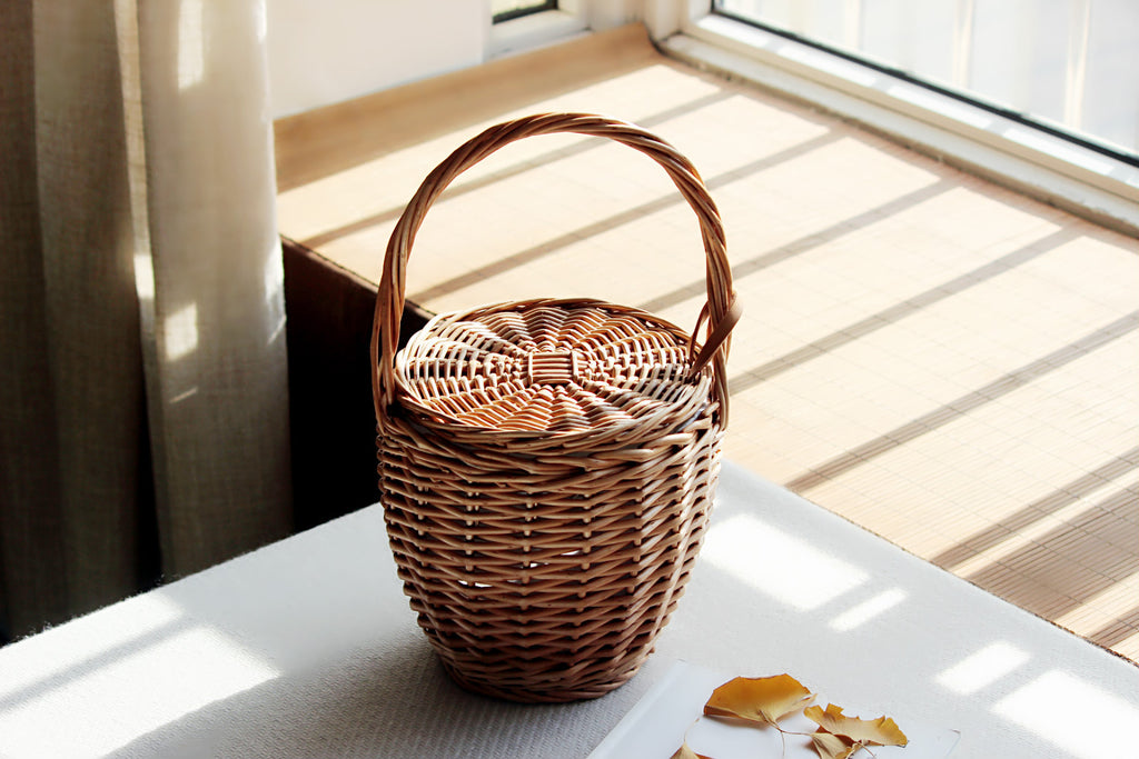 Basket Picnic Straw Bag Japanese Style