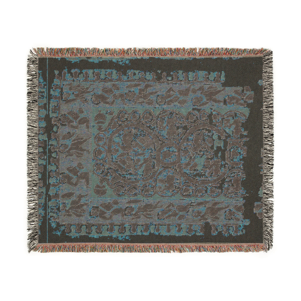 Woven Blanket, "Grapes Vines from Vases" Coptic Tapestry