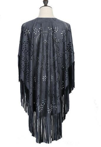 Summer New Women's Blouse Tassel Shawl Cloak