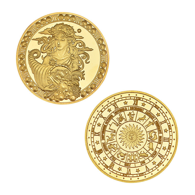 Commemorative Gold 12 Constellation Commemorative Coin Metal Crafts