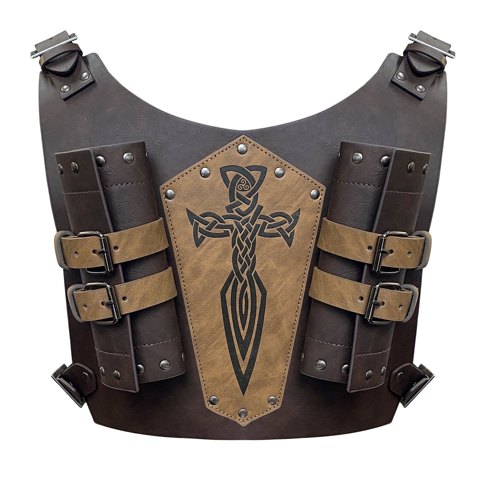 Medieval Strap Large Double Sword Set Retro COSPLAY Props