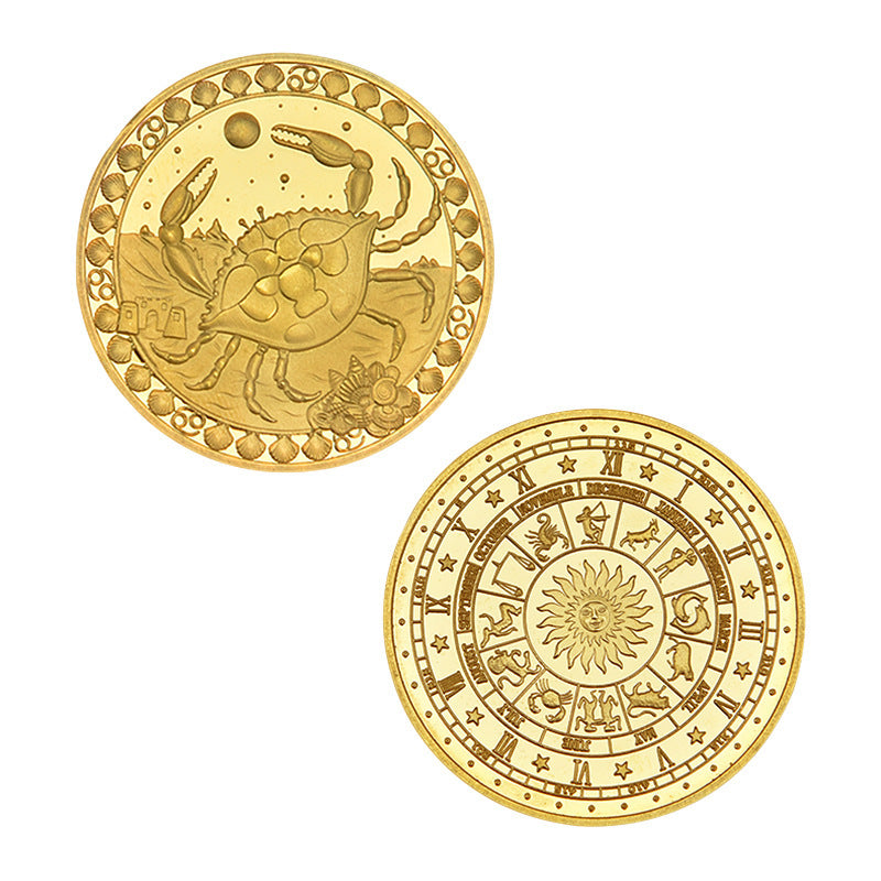 Commemorative Gold 12 Constellation Commemorative Coin Metal Crafts