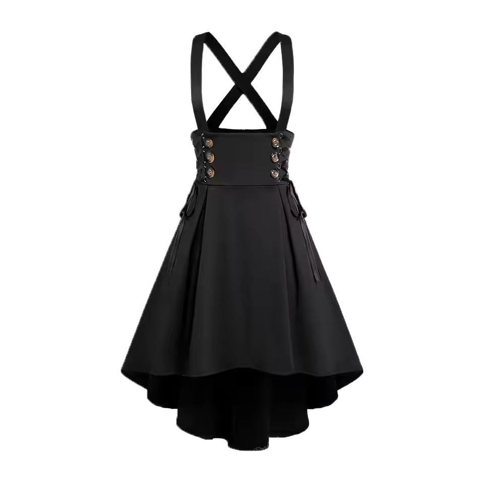 Women's Fashion Irregular With Personality Suspender Skirt
