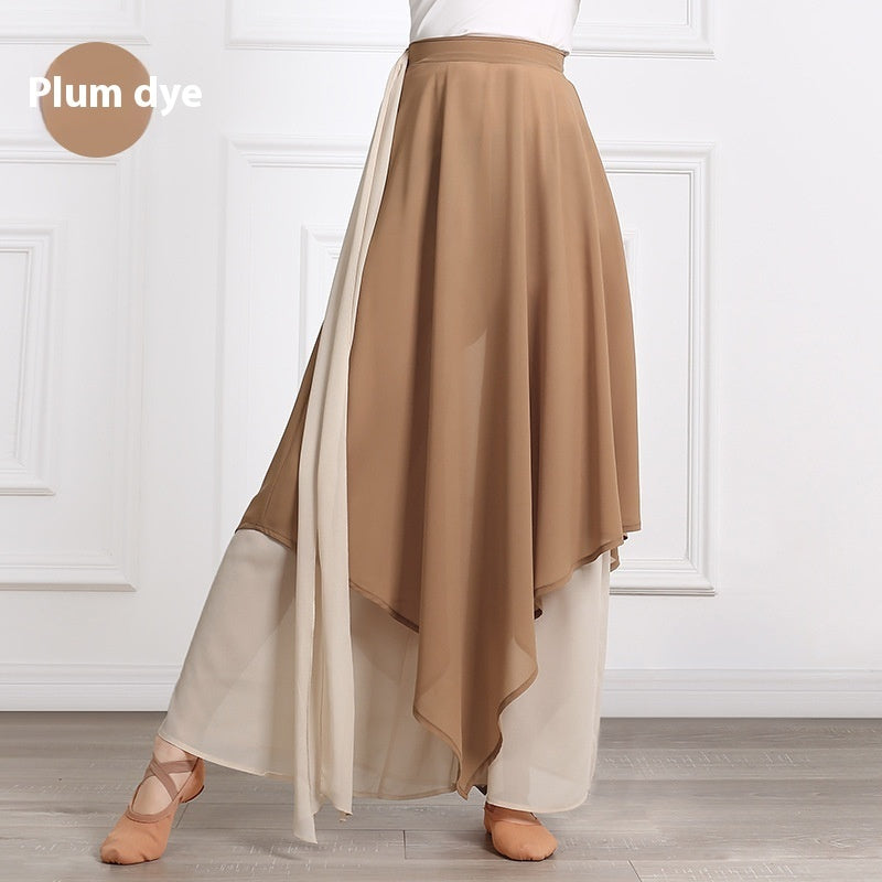 Women's Loose Elegant Snow Practice Wide-leg Pants