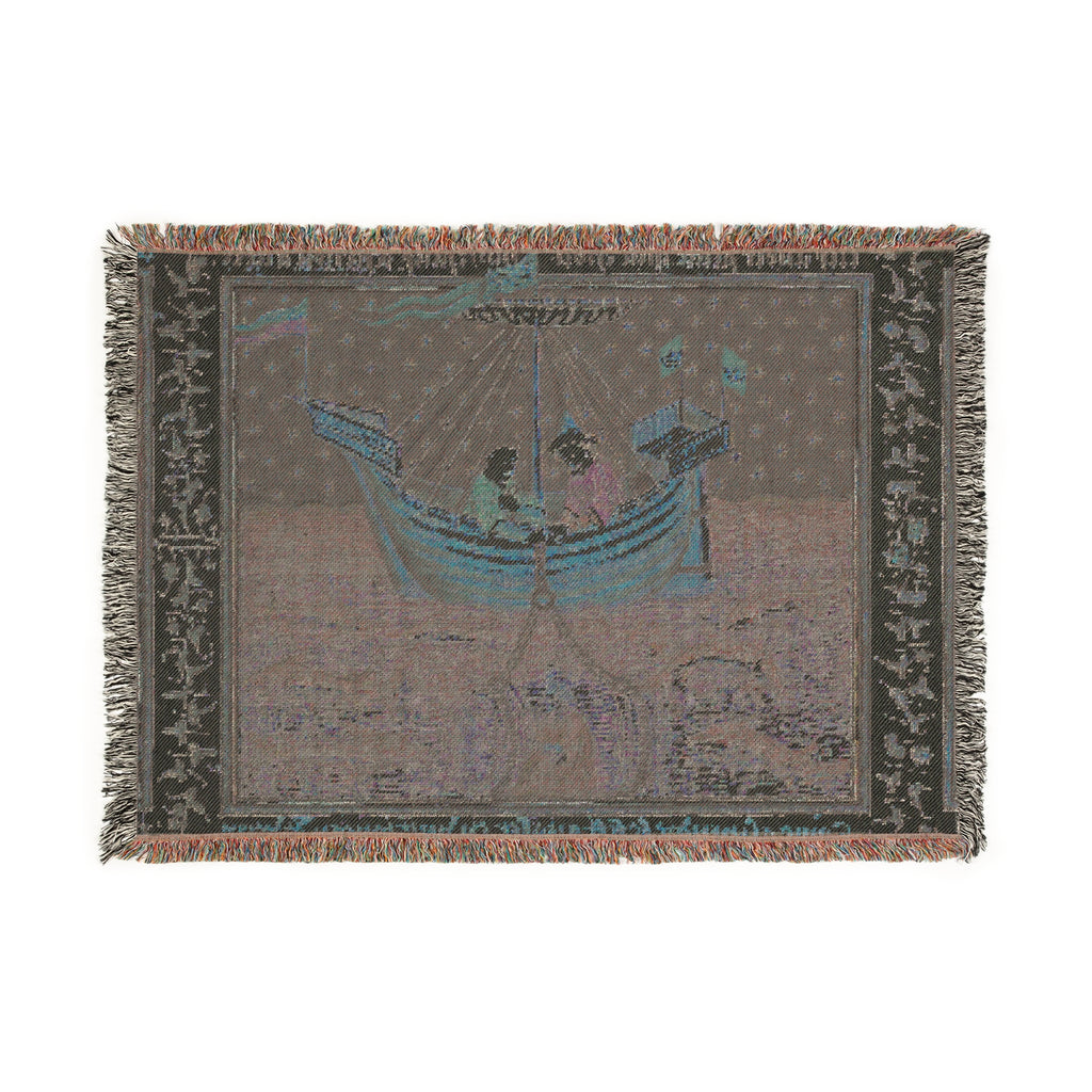 Tapestry Blanket, "Alexander Explores the Sea in a Submarine"