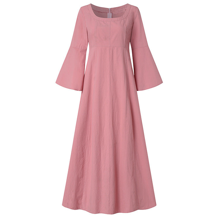 Pullover round neck dress