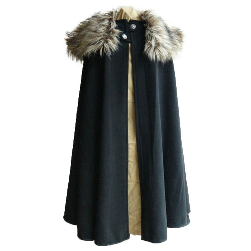 Renaissance fur collar cloak
