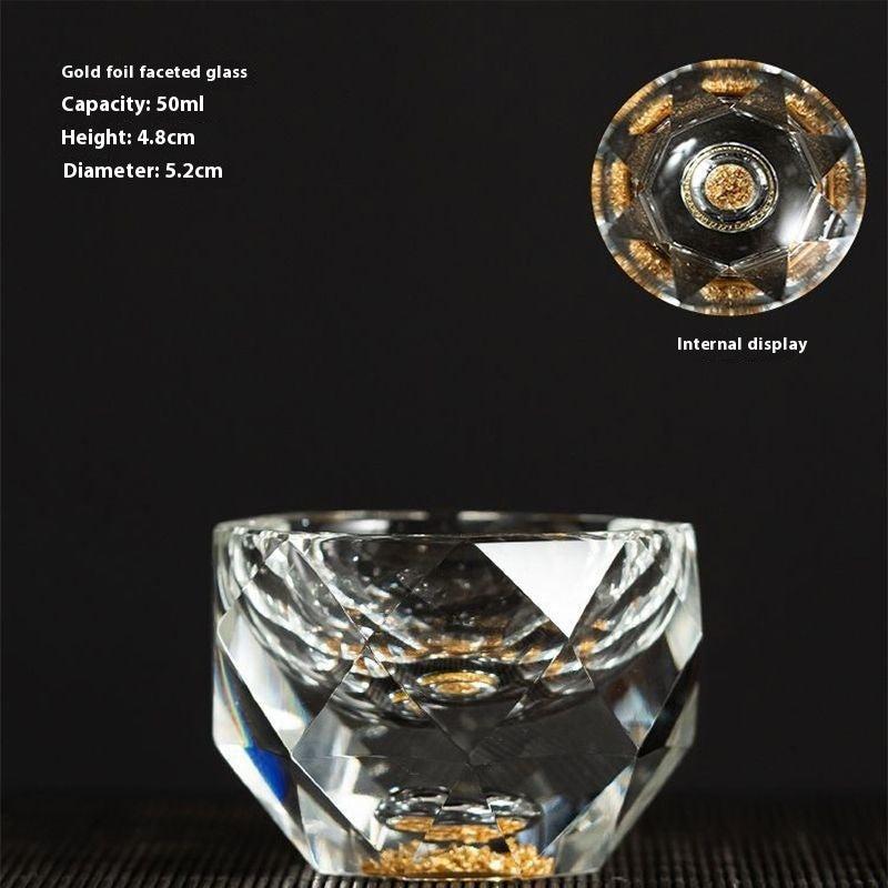 Turquoise Gold Foil Household Diamond Crystal Magic Glass