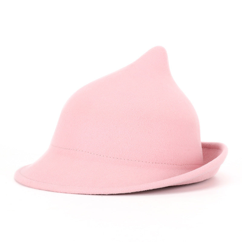 Fashion Personality Curling Wool Witch Hat