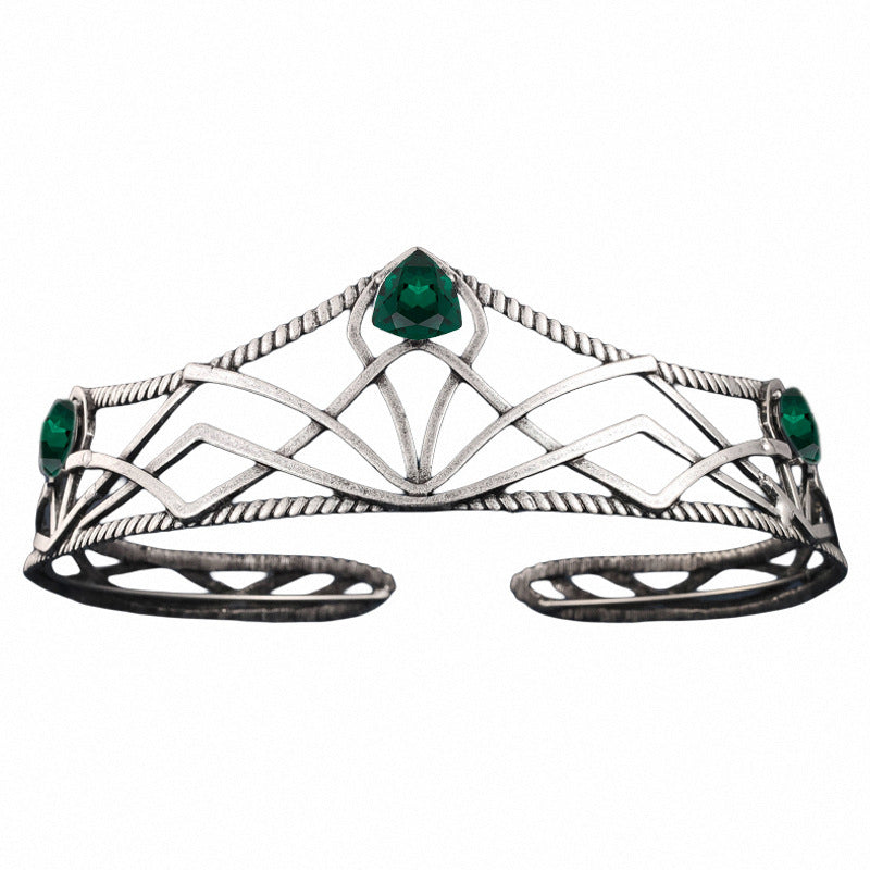 Rhinestone Wedding Headdress Alloy Colorful Crystals Geometric Headband Crystal Ornament