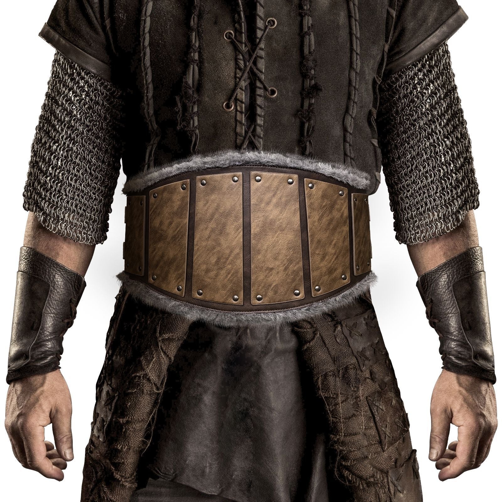 Medieval Frayed Leather Waist Seal Nordic Viking Style RETRO Tool