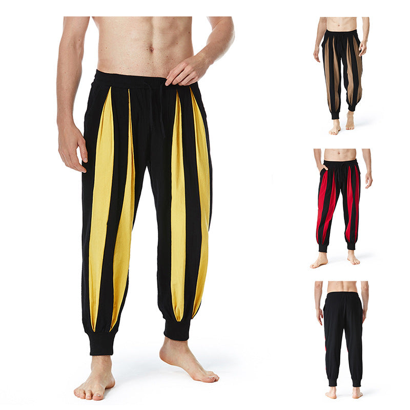 Men's Color Matching Casual Trousers