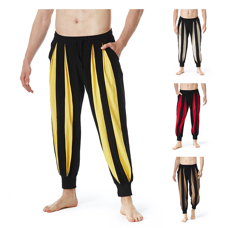 Men's Color Matching Casual Trousers